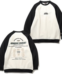 【GENUINE DICKIES/ジェニュインディッキーズ】 裏起毛 バック デザイン ラグラントレーナー
