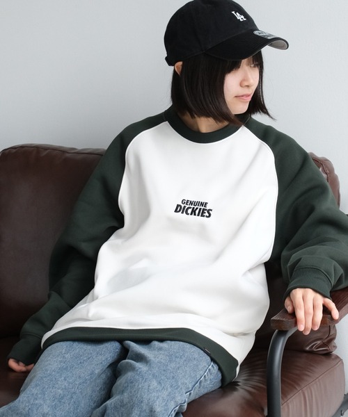 Dickies(ディッキーズ)の「【GENUINE DICKIES/ジェニュインディッキーズ】 裏起毛 バック デザイン ラグラントレーナー(スウェット・メンズ・ブラック/ブルー/グリーン・M/L/XL)」の12枚目の写真