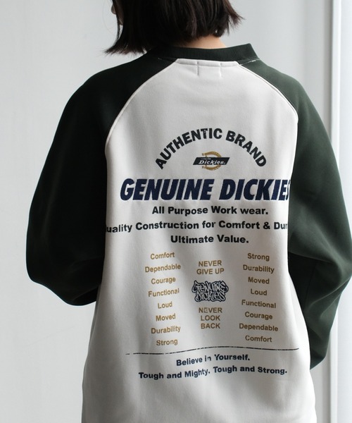 Dickies(ディッキーズ)の「【GENUINE DICKIES/ジェニュインディッキーズ】 裏起毛 バック デザイン ラグラントレーナー(スウェット・メンズ・ブラック/ブルー/グリーン・M/L/XL)」の10枚目の写真