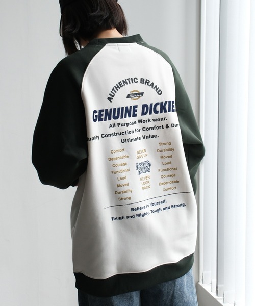 Dickies(ディッキーズ)の「【GENUINE DICKIES/ジェニュインディッキーズ】 裏起毛 バック デザイン ラグラントレーナー(スウェット・メンズ・ブラック/ブルー/グリーン・M/L/XL)」の11枚目の写真