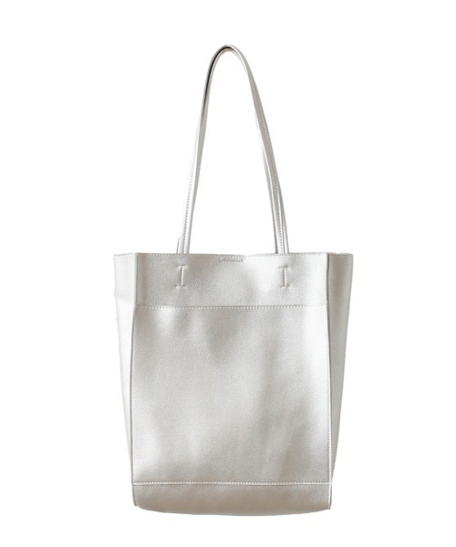 and it_（アンドイット）の「合皮A4プレーントート（トートバッグ・レディース・ブラック/グレイッシュベージュ/シルバー/チャコールグレー・FREE）」の11枚目の写真