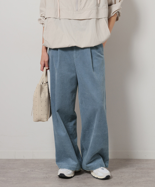JOURNAL STANDARD relume（ジャーナルスタンダード　レリューム）の「ウォッシャブルコーデュロイタックワイドパンツ（その他パンツ・レディース・サックスブルー/チャコールグレー/ホワイト・36/38/40）」の3枚目の写真