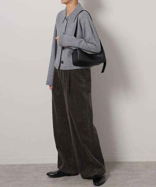 JOURNAL STANDARD relume（ジャーナルスタンダード　レリューム）の「ウォッシャブルコーデュロイタックワイドパンツ（その他パンツ・レディース・サックスブルー/チャコールグレー/ホワイト・36/38/40）」の5枚目の写真