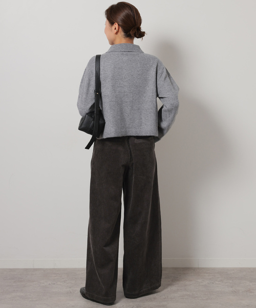 JOURNAL STANDARD relume（ジャーナルスタンダード　レリューム）の「ウォッシャブルコーデュロイタックワイドパンツ（その他パンツ・レディース・サックスブルー/チャコールグレー/ホワイト・36/38/40）」の7枚目の写真