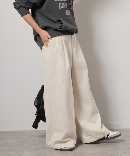 JOURNAL STANDARD relume（ジャーナルスタンダード　レリューム）の「ウォッシャブルコーデュロイタックワイドパンツ（その他パンツ・レディース・サックスブルー/チャコールグレー/ホワイト・36/38/40）」の16枚目の写真