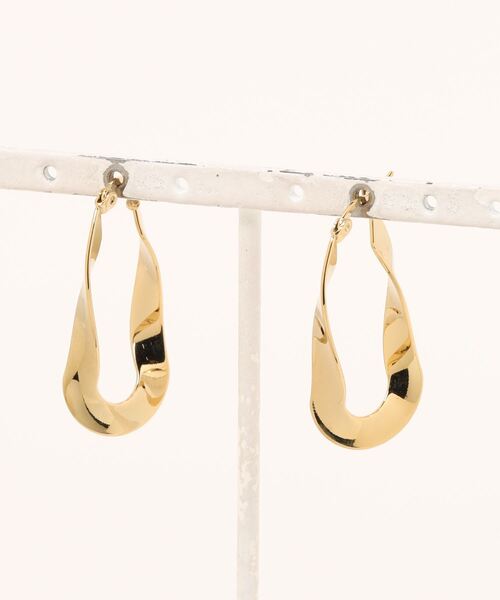 ARCHIVER(アーカイバ)の「Stainless Tears Ring Pierce 35mm-ティアーズリング ピアス(ピアス(両耳用)・レディース・ブラック/シルバー/ゴールド・FREE)」の10枚目の写真