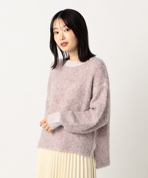 COMME CA ISM(コムサイズム)の「ミックスカラー ブークレニット(ニット/セーター・レディース・ピンク/ライトグレー/ブルー・FREE)」の10枚目の写真