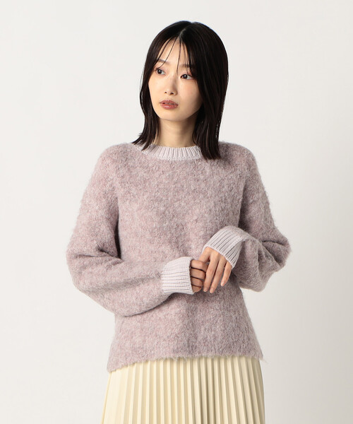 COMME CA ISM(コムサイズム)の「ミックスカラー ブークレニット(ニット/セーター・レディース・ピンク/ライトグレー/ブルー・FREE)」の12枚目の写真