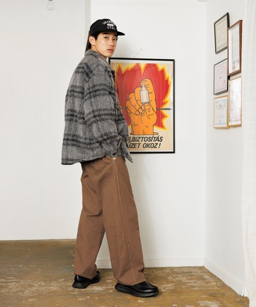 niko and（ニコアンド）の「シャギーチェックCPOジャケット（その他