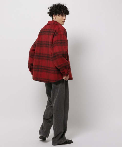 niko and...（ニコアンド）の「シャギーチェックCPOジャケット（その他アウター・メンズ・レッド/グレー・MEDIUM/LARGE）」の14枚目の写真