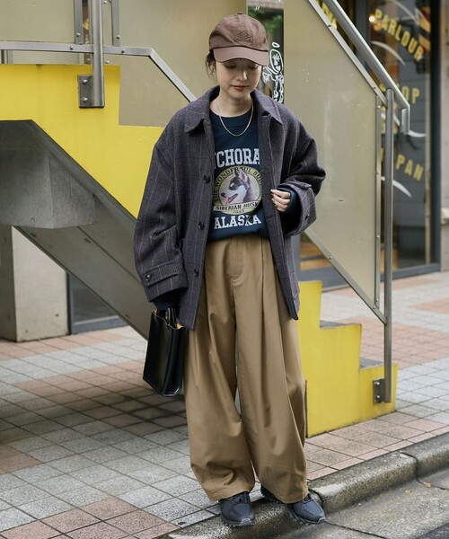 尾州 ステンカラーコート セール】尾州ミドル丈チェックコート（ステンカラーコート