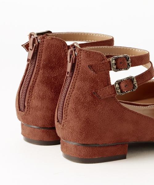 Another Edition（アナザーエディション）の「Wストラップフラットシューズ/AE WST FLT◆（パンプス・レディース・ネイビー/ブラウン・SMALL/MEDIUM/LARGE）」の8枚目の写真