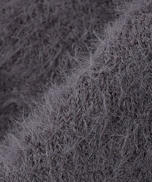 petit main LIEN（プティマインリアン）の「【リンク】シャギーニットカーディガン（カーディガン/ボレロ・レディース・アイボリー/ライトピンク/グレー・FREE）」の4枚目の写真