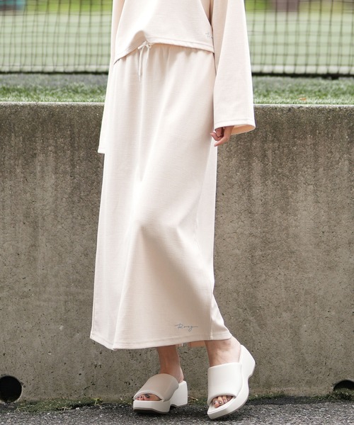 ROXY(ロキシー)の「ROXY/ロキシー ロングスカート RSK251082(スカート・レディース・サンドベージュ/ライトブルー/ブラック・M)」の3枚目の写真