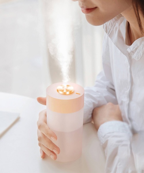 Cinderella(シンデレラ)の「加湿器 超音波式 卓上加湿器 オフィス 充電式 コンパクト 小型 静穏 インテリア かわいい おしゃれ プレゼント ギフト(生活家電・レディース・ピンク/ホワイト・FREE)」の5枚目の写真