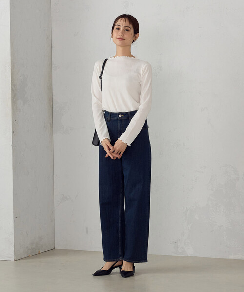 COMME CA ISM(コムサイズム)の「ボトルネックカットソー(Tシャツ/カットソー・レディース・ブラック/ホワイト・MEDIUM/LARGE)」の3枚目の写真