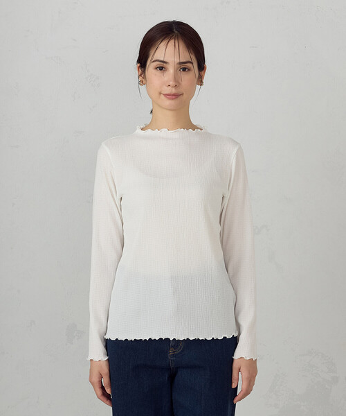 COMME CA ISM(コムサイズム)の「ボトルネックカットソー(Tシャツ/カットソー・レディース・ブラック/ホワイト・MEDIUM/LARGE)」の8枚目の写真