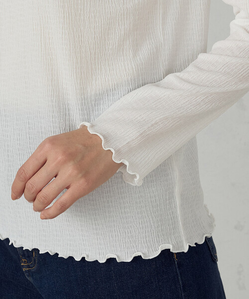 COMME CA ISM(コムサイズム)の「ボトルネックカットソー(Tシャツ/カットソー・レディース・ブラック/ホワイト・MEDIUM/LARGE)」の13枚目の写真