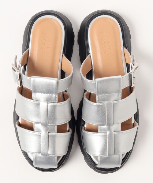 BEAMS HEART（ビームスハート）の「ボリュームソール グルカサンダル 25SS（22.5～24.5cm）（サンダル・レディース・シルバー/オフホワイト/ブラック・SMALL/LARGE/MEDIUM）」の8枚目の写真