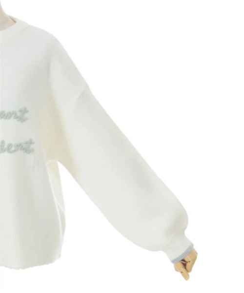 axes femme（アクシーズファム）の「コード刺繍風ロゴニットプルオーバー（ニット/セーター・レディース・ブラウン/キナリ/ベージュ/ネイビー・FREE）」の11枚目の写真