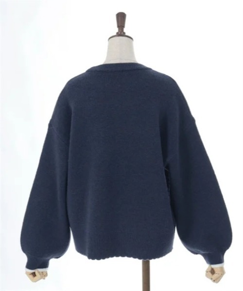 【再値下げ】UNITED ARROWS BOW&ARROWS ニットピーコート セール】コード刺繍風ロゴニットプルオーバー（ニット/セーター