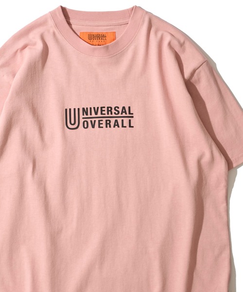 UNIVERSAL OVERALL（ユニバーサルオーバーオール）の「【UNIVERSAL OVERALL】 別注 3D CENTER LOGO TEE / センターロゴクルーネックTシャツ（Tシャツ/カットソー・メンズ・ブラック/サックスブルー/ライトピンク/チャコールグレー/セージグリーン/ホワイト/グリーン/オートミール/ネイビー・SMALL/MEDIUM/LARGE/X-LARGE）」の9枚目の写真