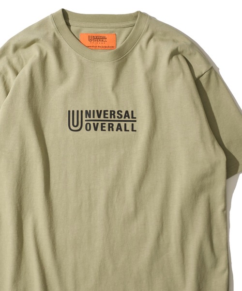UNIVERSAL OVERALL（ユニバーサルオーバーオール）の「【UNIVERSAL OVERALL】 別注 3D CENTER LOGO TEE / センターロゴクルーネックTシャツ（Tシャツ/カットソー・メンズ・ブラック/サックスブルー/ライトピンク/チャコールグレー/セージグリーン/ホワイト/グリーン/オートミール/ネイビー・SMALL/MEDIUM/LARGE/X-LARGE）」の6枚目の写真