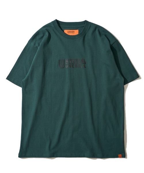 UNIVERSAL OVERALL（ユニバーサルオーバーオール）の「【UNIVERSAL OVERALL】 別注 3D CENTER LOGO TEE / センターロゴクルーネックTシャツ（Tシャツ/カットソー・メンズ・ブラック/サックスブルー/ライトピンク/チャコールグレー/セージグリーン/ホワイト/グリーン/オートミール/ネイビー・SMALL/MEDIUM/LARGE/X-LARGE）」の18枚目の写真