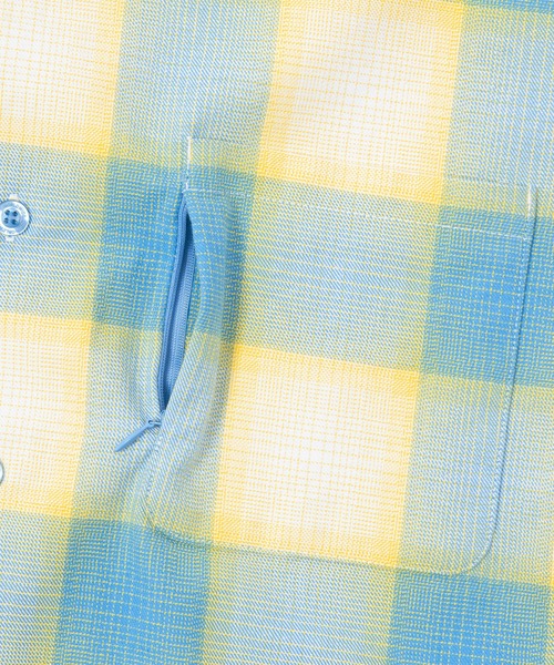 HUF（ハフ）の「OG LOGO OMBRE PLAID LS SHIRT / HUF ハフ 長袖シャツ（シャツ/ブラウス・メンズ・ブルー系その他/グレー・SMALL/XX-LARGE/X-LARGE/LARGE/MEDIUM）」の9枚目の写真