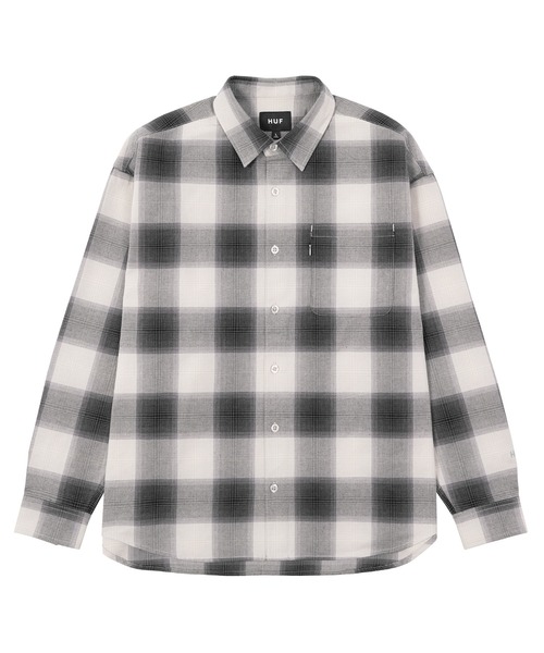 HUF（ハフ）の「OG LOGO OMBRE PLAID LS SHIRT / HUF ハフ 長袖シャツ（シャツ/ブラウス・メンズ・ブルー系その他/グレー・SMALL/XX-LARGE/X-LARGE/LARGE/MEDIUM）」の11枚目の写真