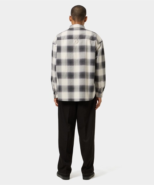 HUF（ハフ）の「OG LOGO OMBRE PLAID LS SHIRT / HUF ハフ 長袖シャツ（シャツ/ブラウス・メンズ・ブルー系その他/グレー・SMALL/XX-LARGE/X-LARGE/LARGE/MEDIUM）」の14枚目の写真