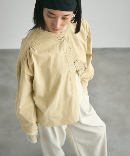 Lutim by u（ルチバイユー）の「Bib front button shirt / ビブ 