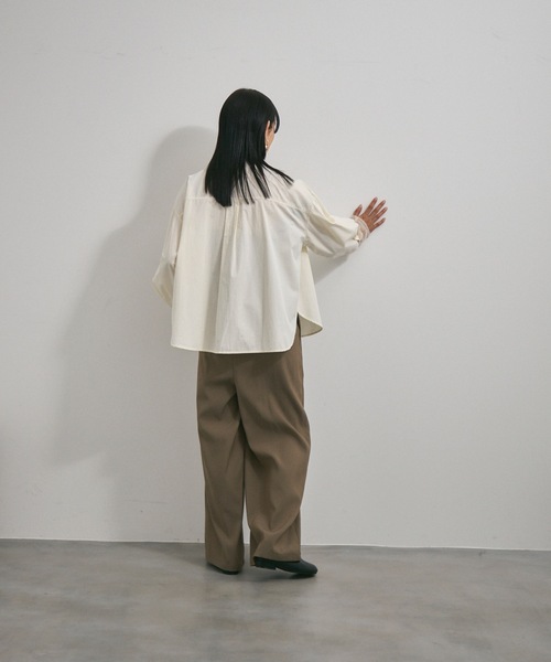 Bib front button shirt / ビブフロントボタンシャツ（シャツ/ブラウス 
