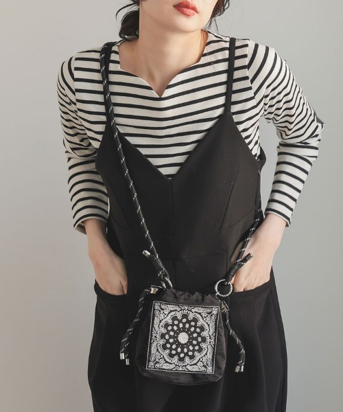 DONOBAN（ドノバン）の「マルシェサコッシュ（ボディバッグ/ウエストポーチ・レディース・グレー/ホワイト/ブラック・ONE）」の14枚目の写真