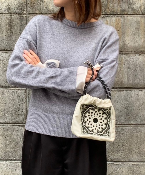 DONOBAN（ドノバン）の「マルシェサコッシュ（ボディバッグ/ウエストポーチ・レディース・グレー/ホワイト/ブラック・ONE）」の10枚目の写真