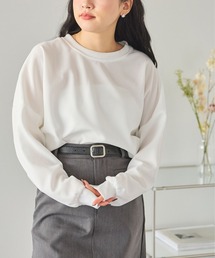 ワッフル編みロングTシャツ