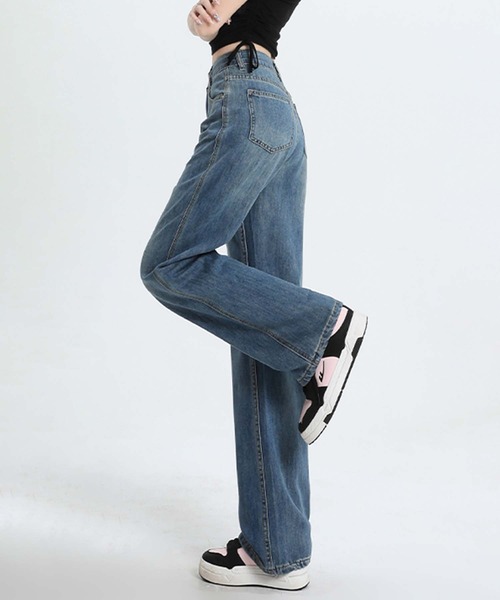 BANICO(バニコ)の「【BANICO】ウォッシュデニムパンツ(デニムパンツ・レディース・ブルー/ライトブルー・LARGE/MEDIUM/SMALL)」の8枚目の写真