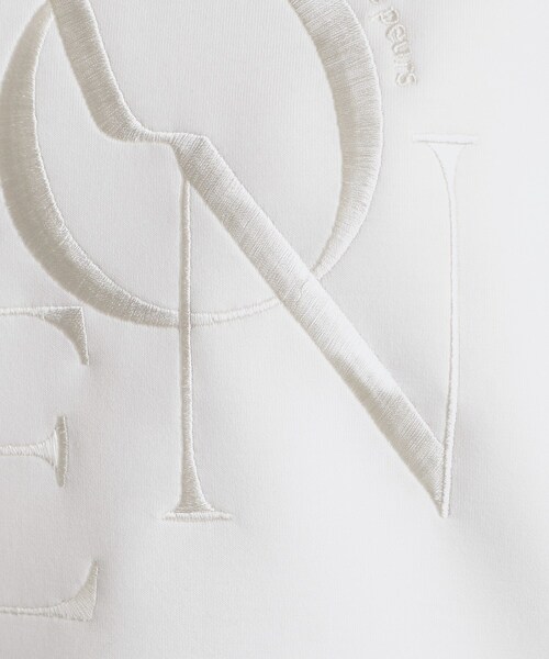 grove（グローブ）の「サークルロゴ刺繍ダンボールスエット（スウェット・レディース・ブラック/オフホワイト/ナチュラル・02/03/01/04/05）」の8枚目の写真