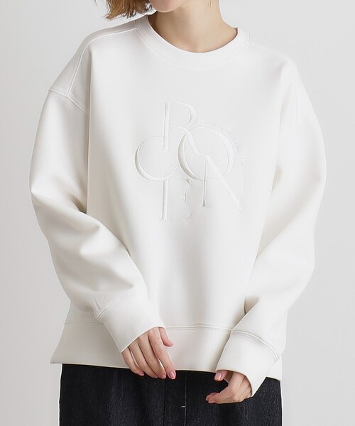 grove（グローブ）の「サークルロゴ刺繍ダンボールスエット（スウェット・レディース・ブラック/オフホワイト/ナチュラル・02/03/01/04/05）」の17枚目の写真