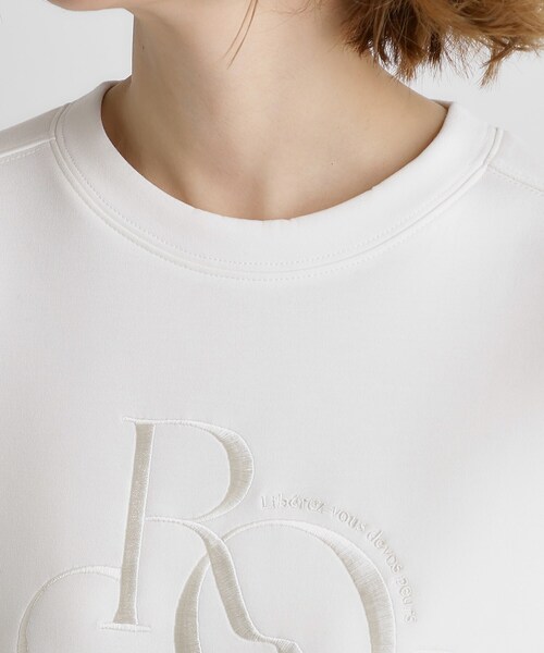 grove（グローブ）の「サークルロゴ刺繍ダンボールスエット（スウェット・レディース・ブラック/オフホワイト/ナチュラル・02/03/01/04/05）」の20枚目の写真