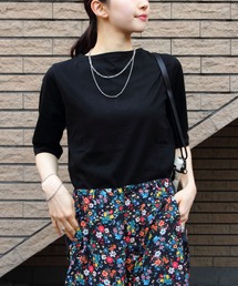 ORCIVAL | ORCIVAL/オーシバル ボートネックハーフスリーブプルオーバー ソリッド BOATNECK HALFSLEEVE PULLOVER SOLID OR-C0136 BFJ(Tシャツ/カットソー)