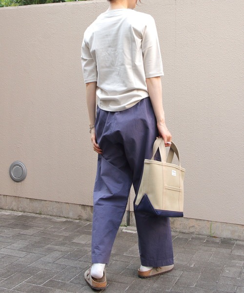 ORCIVAL（オーシバル）の「ORCIVAL/オーシバル　ボートネックハーフスリーブプルオーバー　ソリッド　BOATNECK HALFSLEEVE PULLOVER SOLID　OR-C0136 BFJ（Tシャツ/カットソー・レディース・ブラック/ホワイト/ナチュラル/ネイビー・2/1）」の22枚目の写真