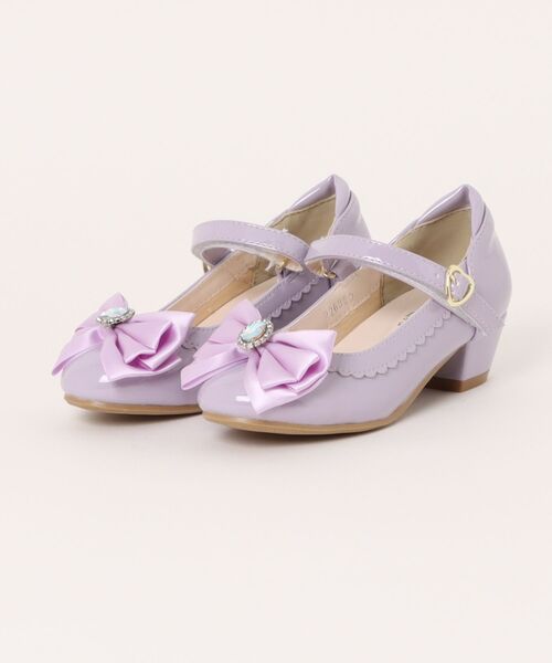 ASBee（アスビー）の「Betty Kids ベティキッズ キッズ セレブレイトパンプス フォーマルシューズ バレエシューズ リボン ビジュー 226360（バレエシューズ・キッズ・パープル/サックスブルー/ブラック/ホワイト・22.0cm/18.0cm/19.0cm/20.0cm/21.0cm/17.0cm）」の4枚目の写真