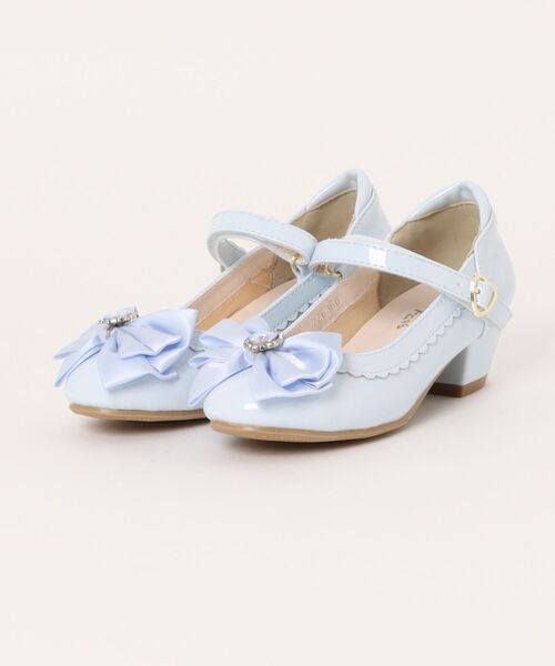 ASBee（アスビー）の「Betty Kids ベティキッズ キッズ セレブレイトパンプス フォーマルシューズ バレエシューズ リボン ビジュー 226360（バレエシューズ・キッズ・パープル/サックスブルー/ブラック/ホワイト・22.0cm/18.0cm/19.0cm/20.0cm/21.0cm/17.0cm）」の3枚目の写真