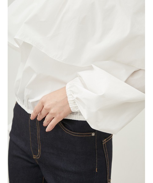 Mila Owen(ミラオーウェン)の「付け襟つき4WAYオフショルブラウス【手洗い可能】(シャツ/ブラウス・レディース・ホワイト/ネイビー/ピンク・1/0)」の9枚目の写真