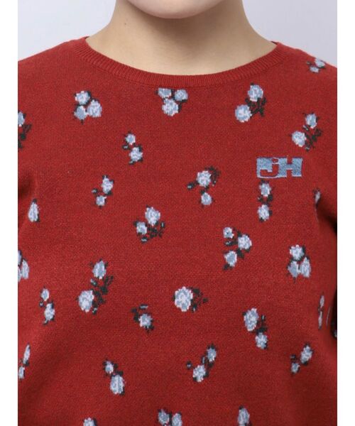 jouetie（ジュエティ）の「【jouetie×HTH】フリルフラワーニット【コラボ/セットアップ対応】（ニット/セーター・レディース・レッド/アイボリー・MEDIUM）」の17枚目の写真