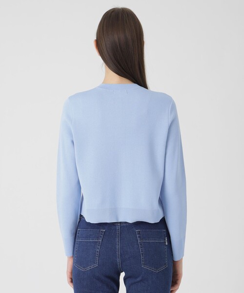 BLUE LABEL CRESTBRIDGE(ブルーレーベルクレストブリッジ)の「コットンポリエステルスムースニットカーディガン(カーディガン/ボレロ・レディース・レッド系その他/ダークネイビー/イエロー/オフホワイト/ブルー・38)」の18枚目の写真