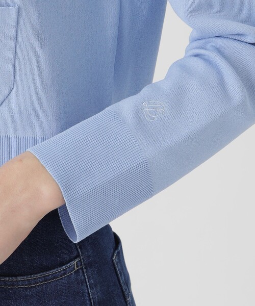 BLUE LABEL CRESTBRIDGE(ブルーレーベルクレストブリッジ)の「コットンポリエステルスムースニットカーディガン(カーディガン/ボレロ・レディース・レッド系その他/ダークネイビー/イエロー/オフホワイト/ブルー・38)」の17枚目の写真