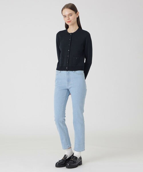 BLUE LABEL CRESTBRIDGE(ブルーレーベルクレストブリッジ)の「コットンポリエステルスムースニットカーディガン(カーディガン/ボレロ・レディース・レッド系その他/ダークネイビー/イエロー/オフホワイト/ブルー・38)」の15枚目の写真