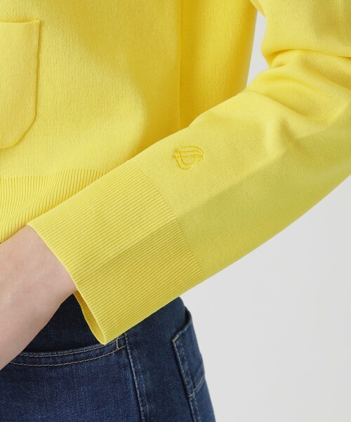 BLUE LABEL CRESTBRIDGE(ブルーレーベルクレストブリッジ)の「コットンポリエステルスムースニットカーディガン(カーディガン/ボレロ・レディース・レッド系その他/ダークネイビー/イエロー/オフホワイト/ブルー・38)」の7枚目の写真